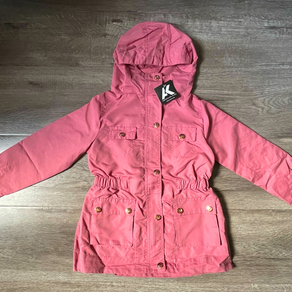 Lightweight soft pink Girls jacket.